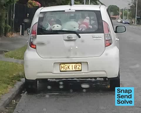 Hazard, vehicle, a report photo