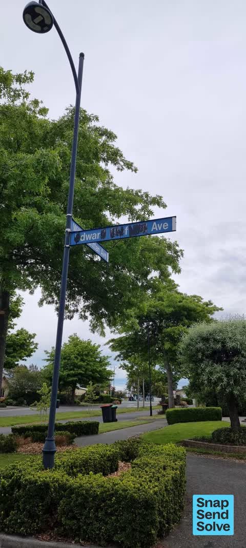 Graffiti on a sign, mural or public art, a report photo