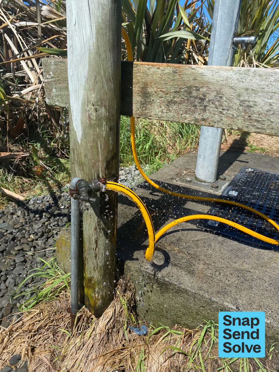The photograph attached to this water leak report