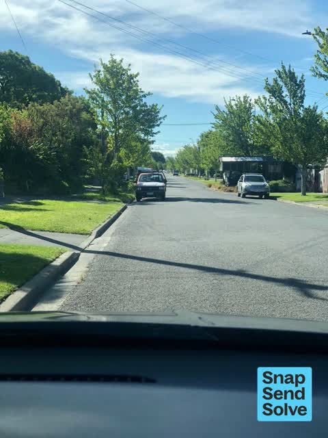 Hazard, vehicle, a report photo