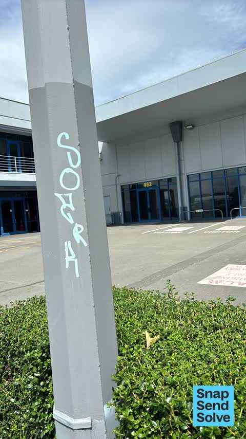 Graffiti on a cabinet, pole or railway asset, a report photo