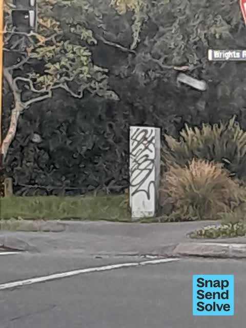 Graffiti on a fence, building or structure, a report photo