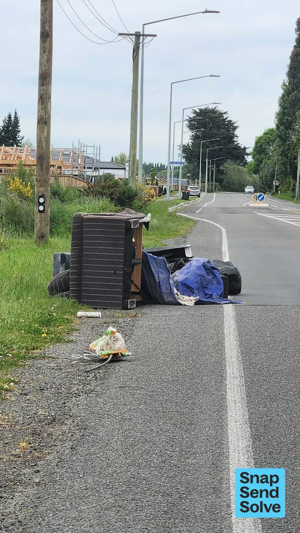 The photograph attached to this dumped rubbish report