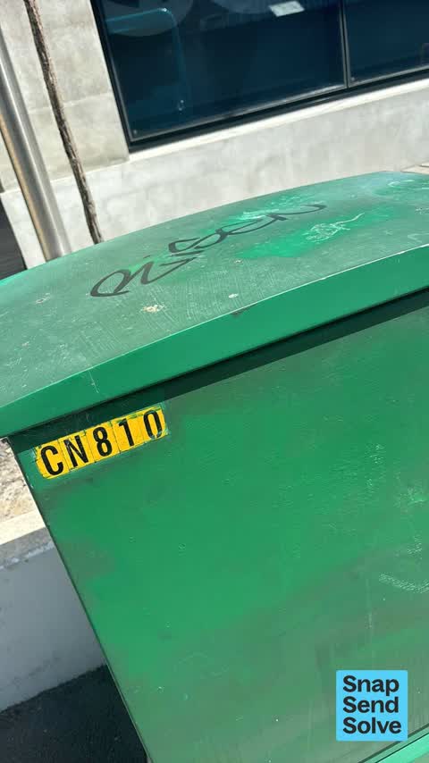 Graffiti on a cabinet, pole or railway asset — a report photo