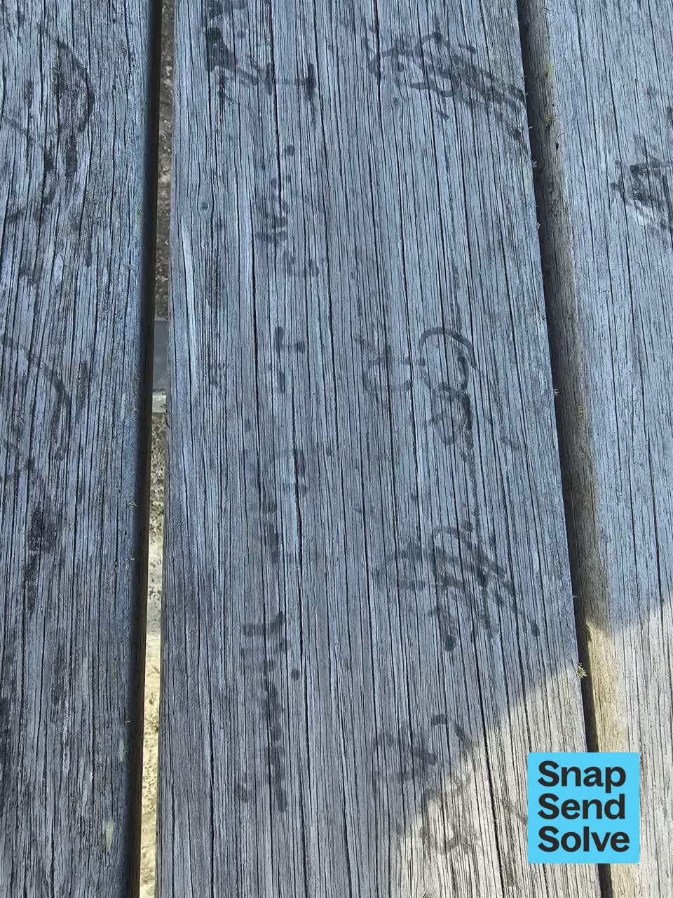The photograph attached to this graffiti on a playground or in a park report