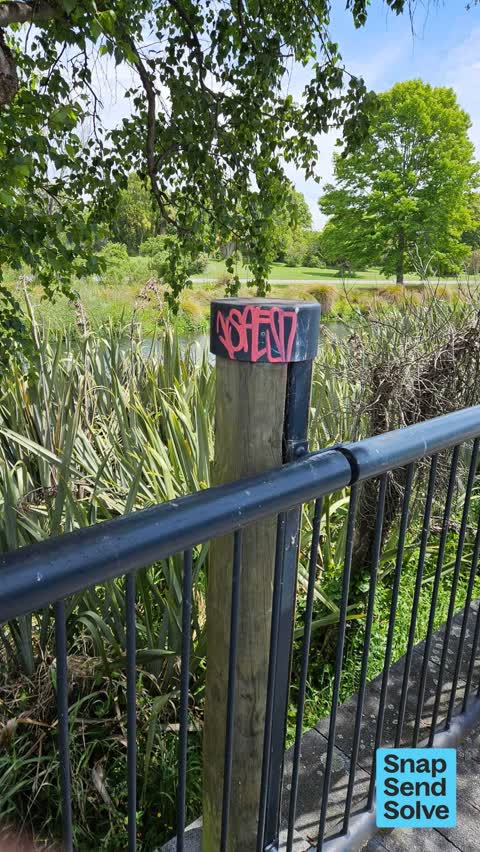 Graffiti on a fence, building or structure — a report photo