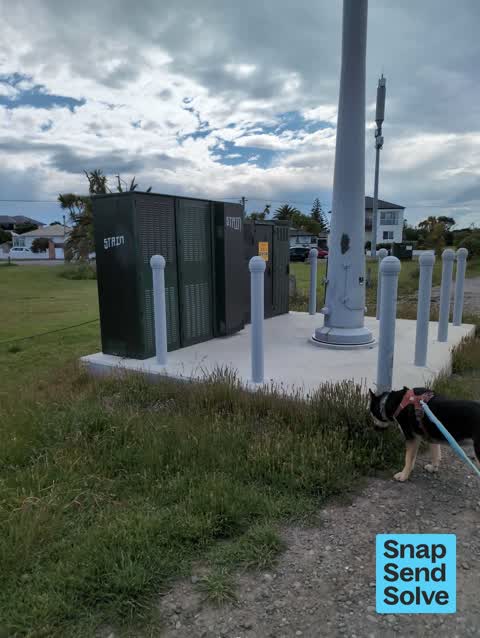 Graffiti on a cabinet, pole or railway asset — a report photo