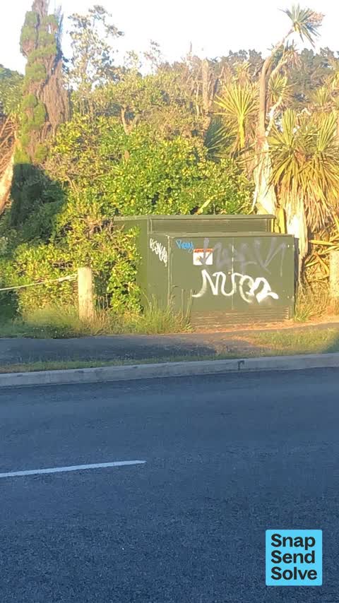 Graffiti on a cabinet, pole or railway asset, a report photo