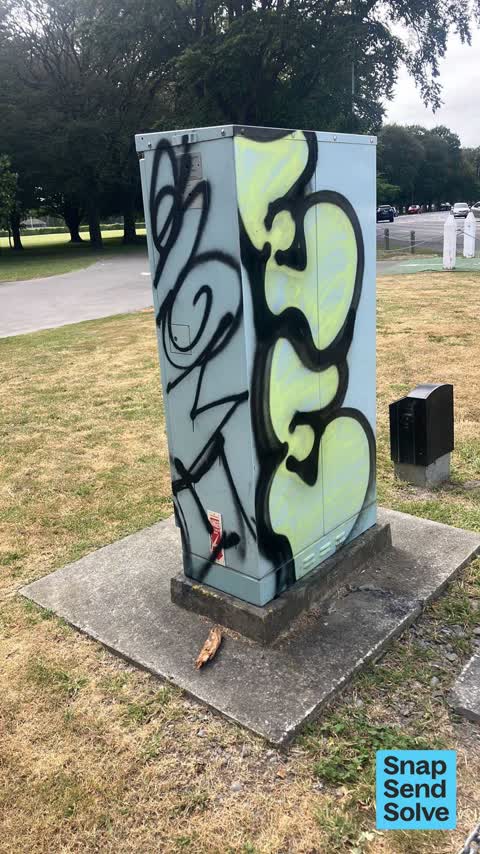 Graffiti on a fence, building or structure, a report photo