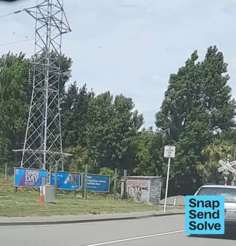 Graffiti on a cabinet, pole or railway asset, a report photo