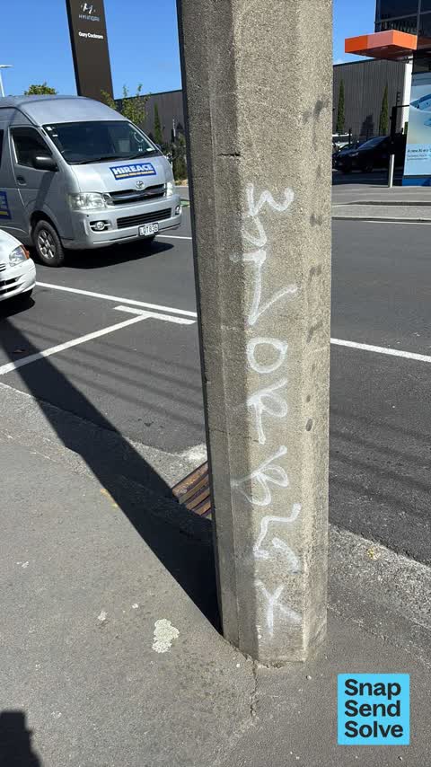 Graffiti on a cabinet, pole or railway asset, a report photo