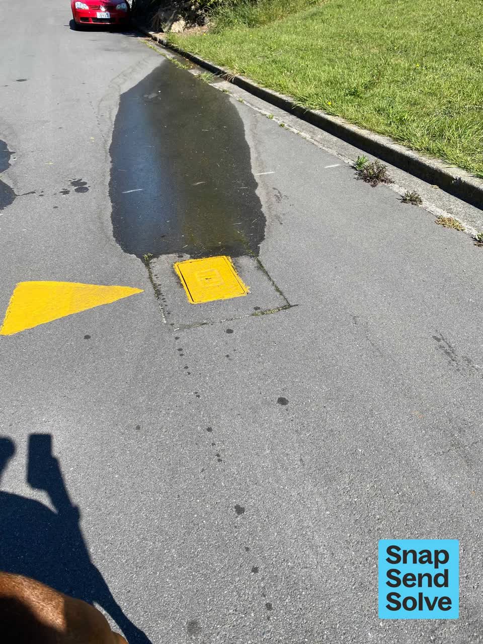The photograph attached to this water leak report
