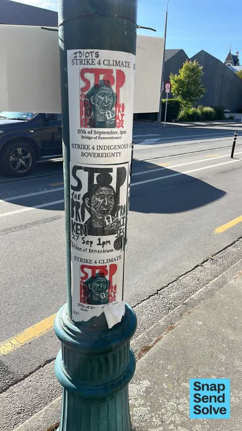 Graffiti on a cabinet, pole or railway asset, a report photo