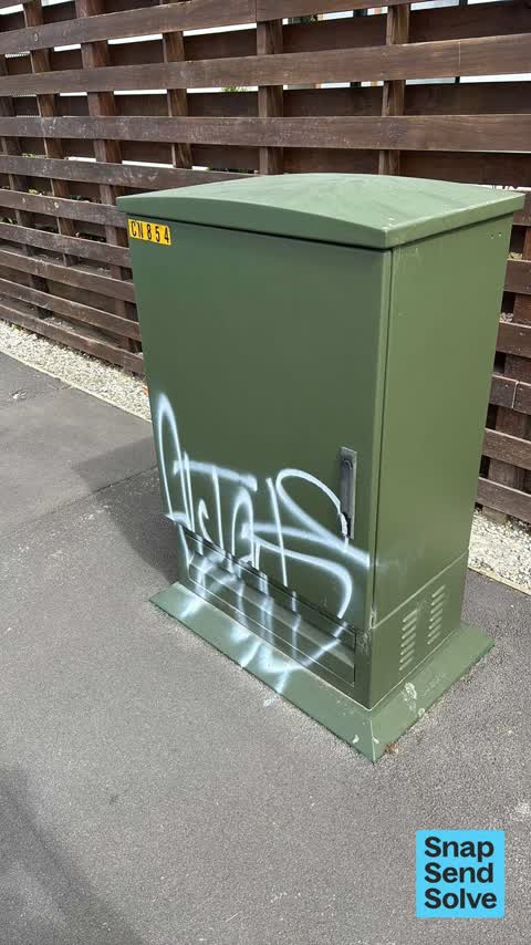 Graffiti on a cabinet, pole or railway asset, a report photo