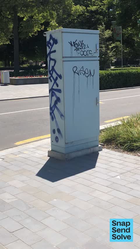 Graffiti on a fence, building or structure — a report photo