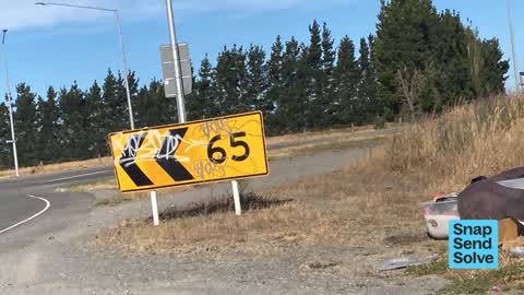 Graffiti on a sign, mural or public art, a report photo