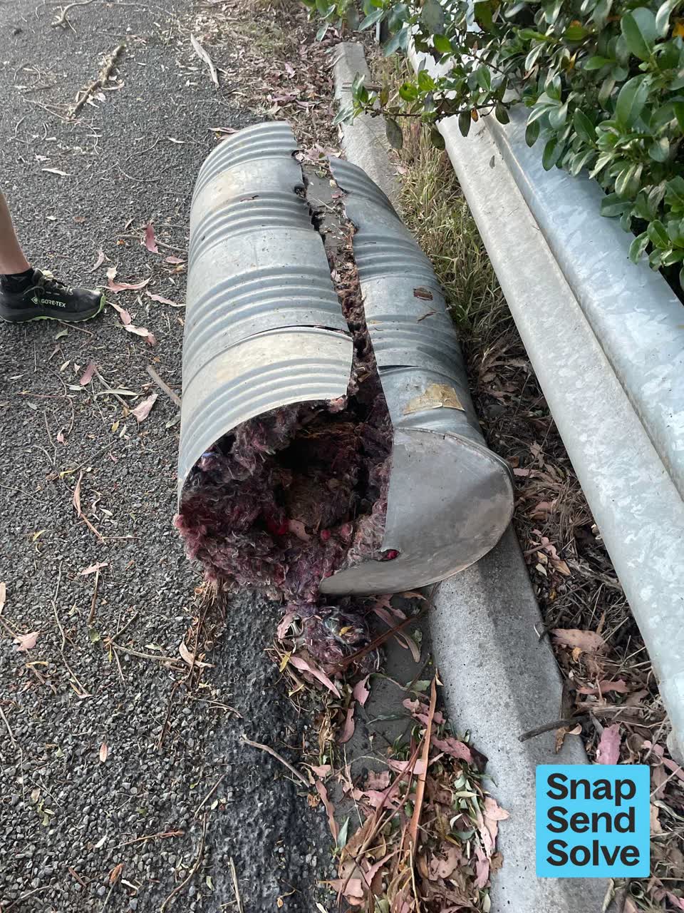 The photograph attached to this dumped rubbish report