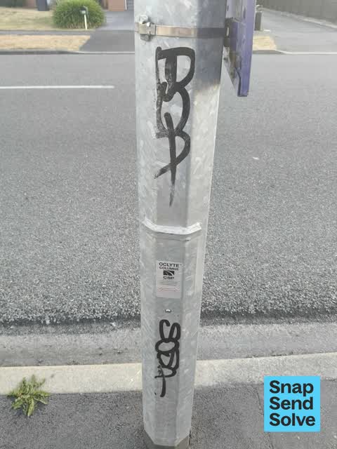 Graffiti on a bus stop or public toilet, a report photo