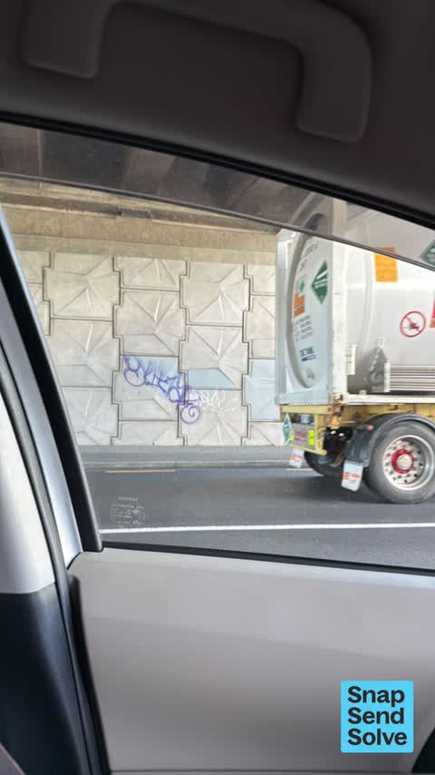 Graffiti on a road, footpath or bridge — a report photo