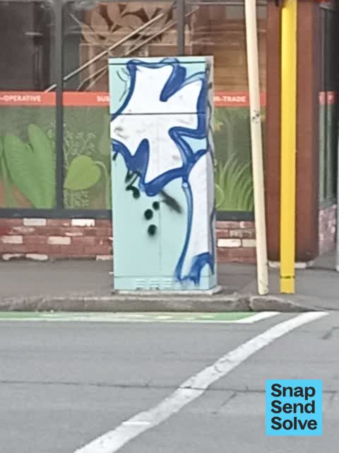 Graffiti on a fence, building or structure — a report photo