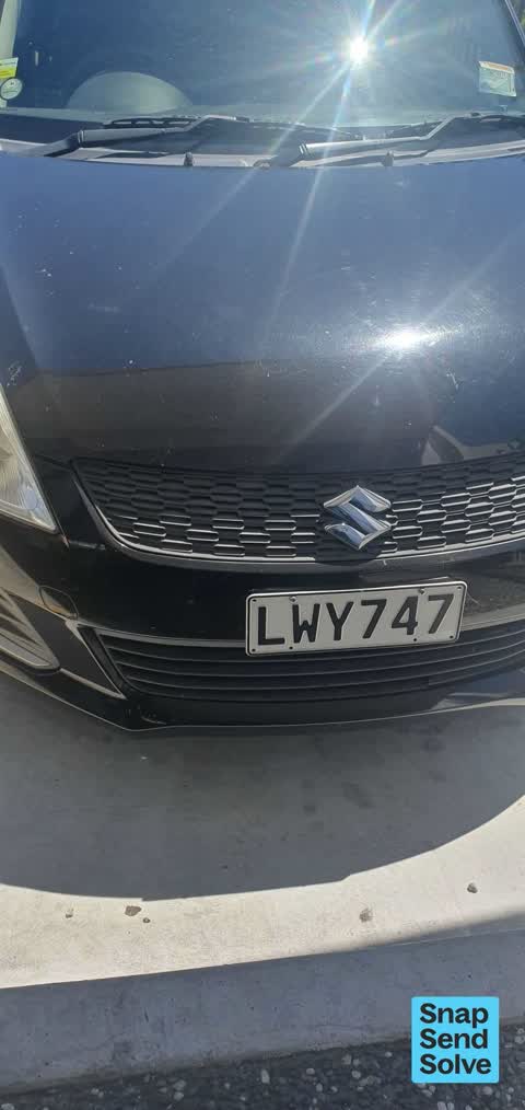 Hazard, vehicle, a report photo