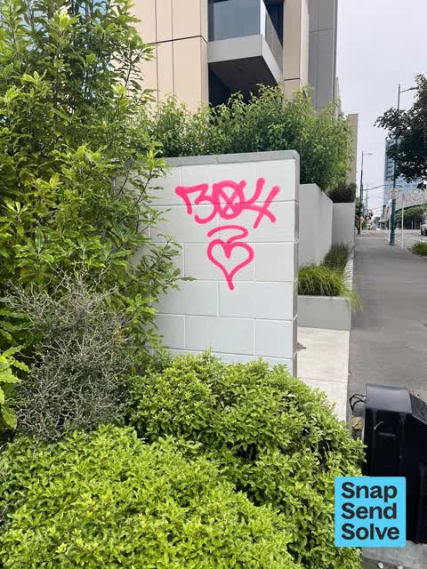 Graffiti on a fence, building or structure — a report photo