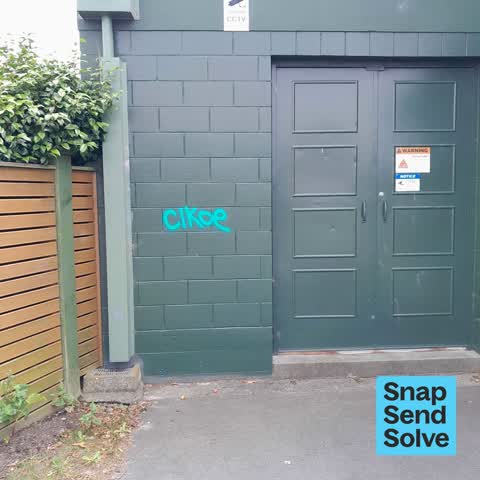 Graffiti on a fence, building or structure, a report photo
