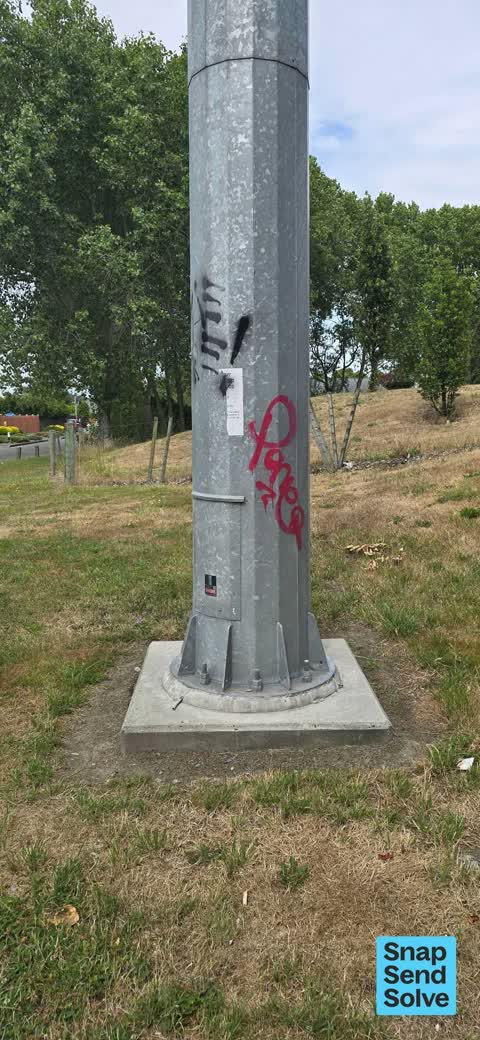 Graffiti on a fence, building or structure — a report photo