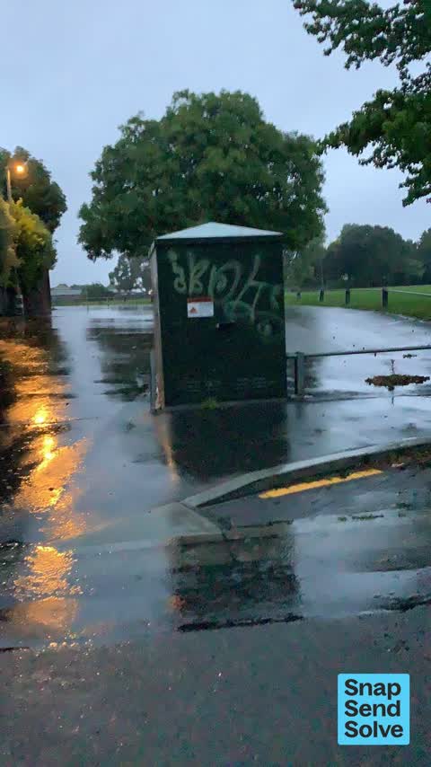 Graffiti on a cabinet, pole or railway asset, a report photo
