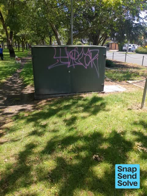 Graffiti on a fence, building or structure, a report photo