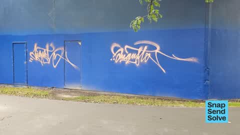 Graffiti on a fence, building or structure — a report photo