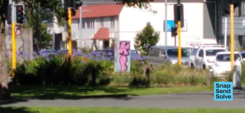 Graffiti on a fence, building or structure — a report photo