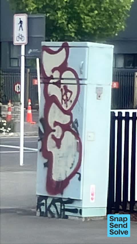 Graffiti on a fence, building or structure — a report photo