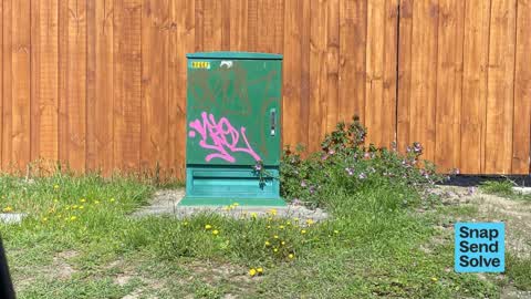 Graffiti on a cabinet, pole or railway asset, a report photo