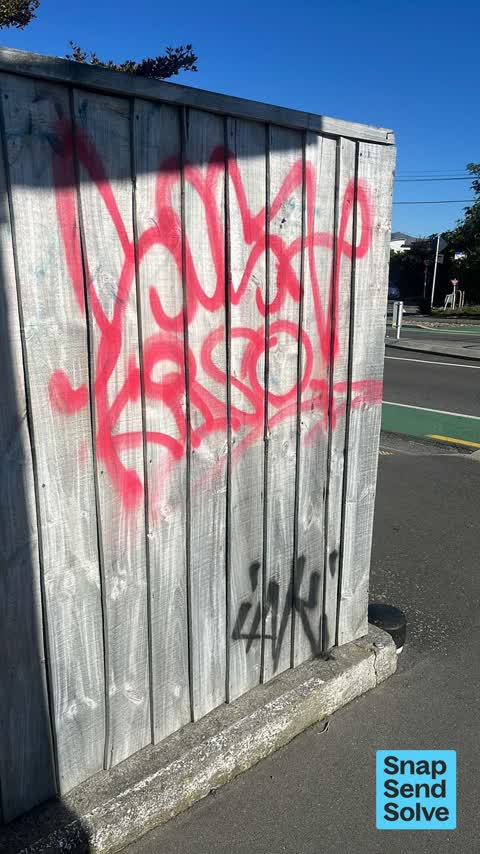 Graffiti on a fence, building or structure — a report photo