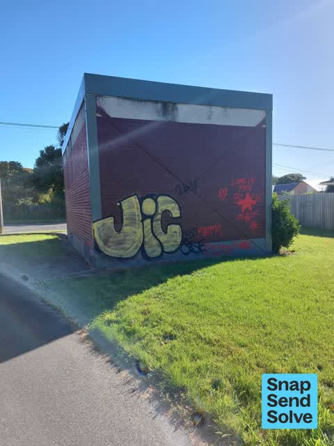Graffiti on a fence, building or structure, a report photo