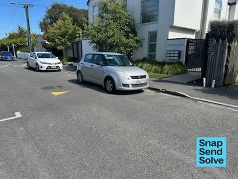Hazard, vehicle, a report photo