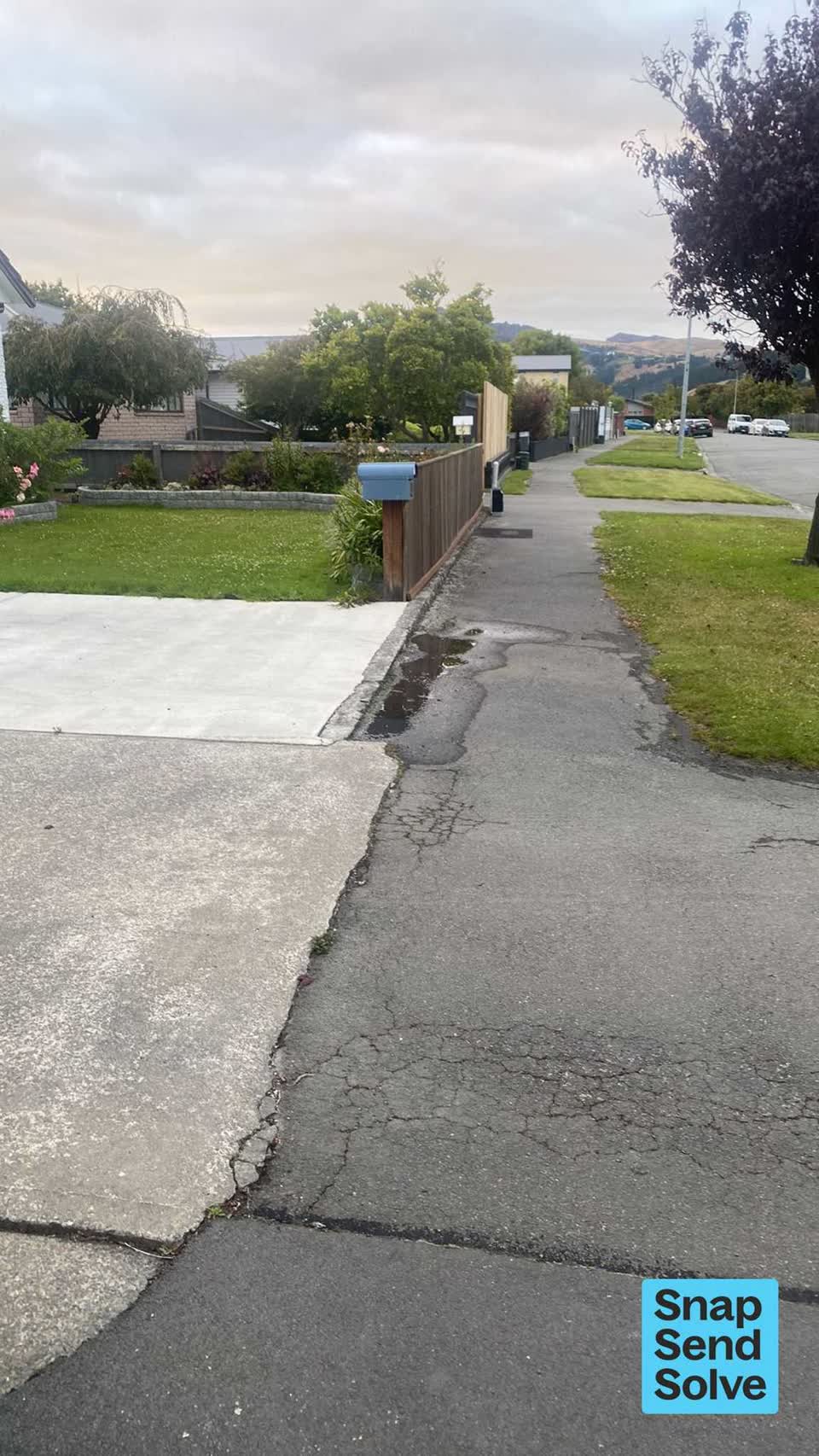 The photograph attached to this water leak report