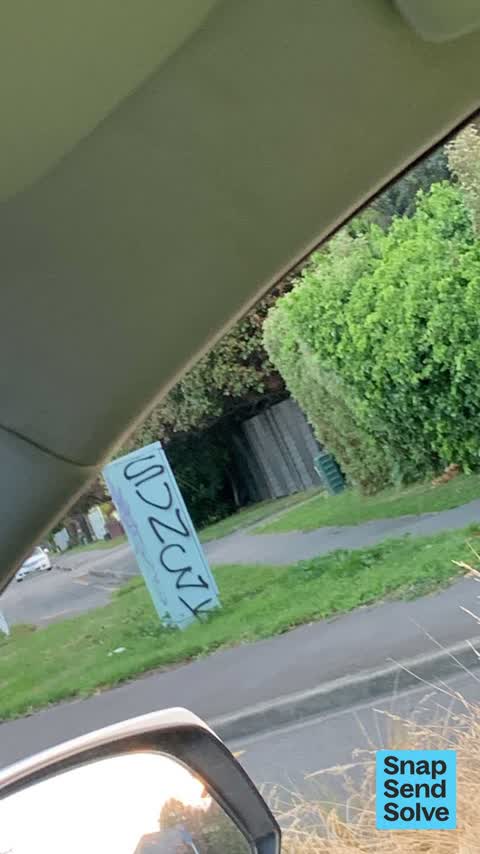 Graffiti on a cabinet, pole or railway asset — a report photo