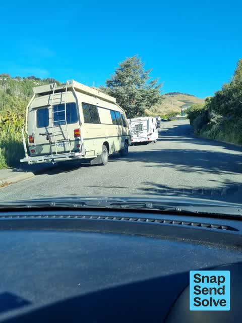 Hazard, vehicle, a report photo