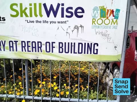 Graffiti on a fence, building or structure, a report photo