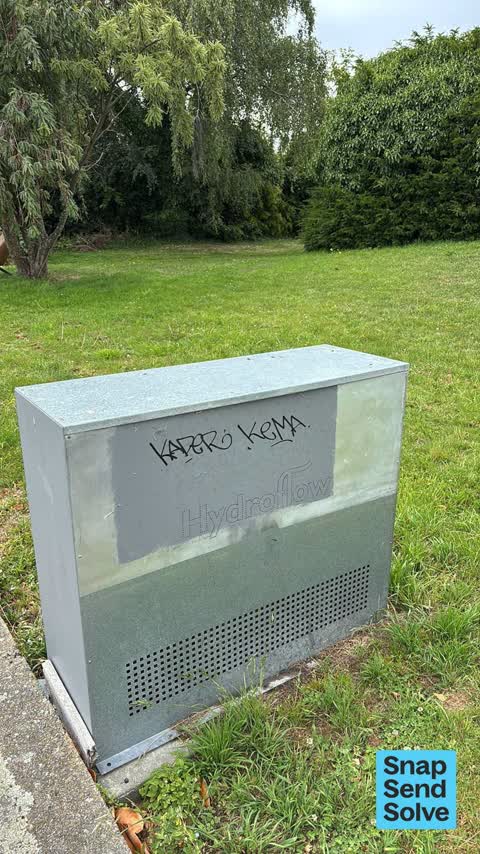 Graffiti on a cabinet, pole or railway asset, a report photo