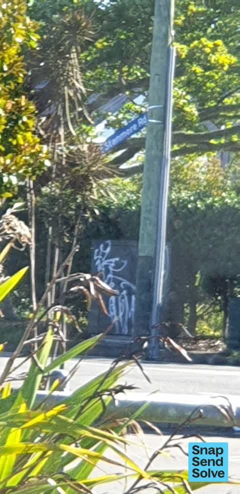 Graffiti on a fence, building or structure, a report photo