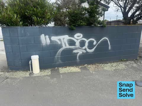 Graffiti on a fence, building or structure — a report photo
