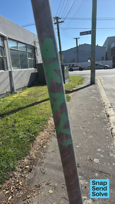 Graffiti on a fence, building or structure, a report photo