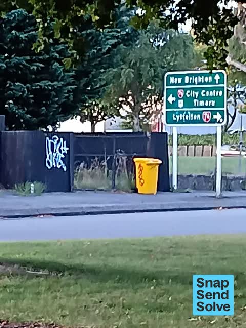 Graffiti on a fence, building or structure, a report photo