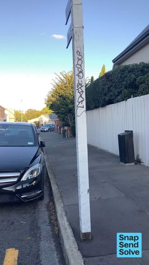 Graffiti on a fence, building or structure, a report photo