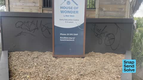 Graffiti on a fence, building or structure, a report photo