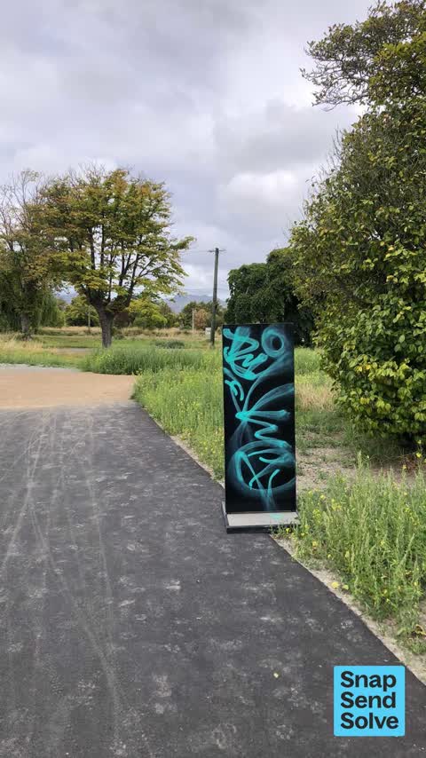 Graffiti on a fence, building or structure, a report photo