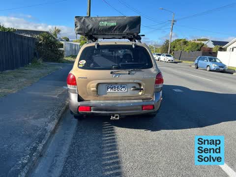 Hazard, vehicle, a report photo